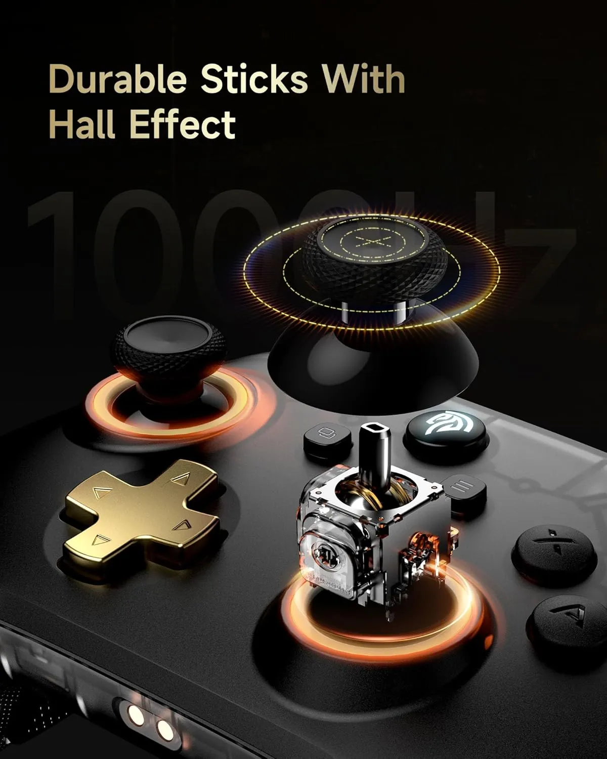 EasySMX D05 PC Controller - Enhanced Wireless Bluetooth Pro Controller with Charging Dock/Hall Sensor/RGB Lighting - No Stick Drift, No Dead Zone - Work for Windows PC, Android, Steam and Switch