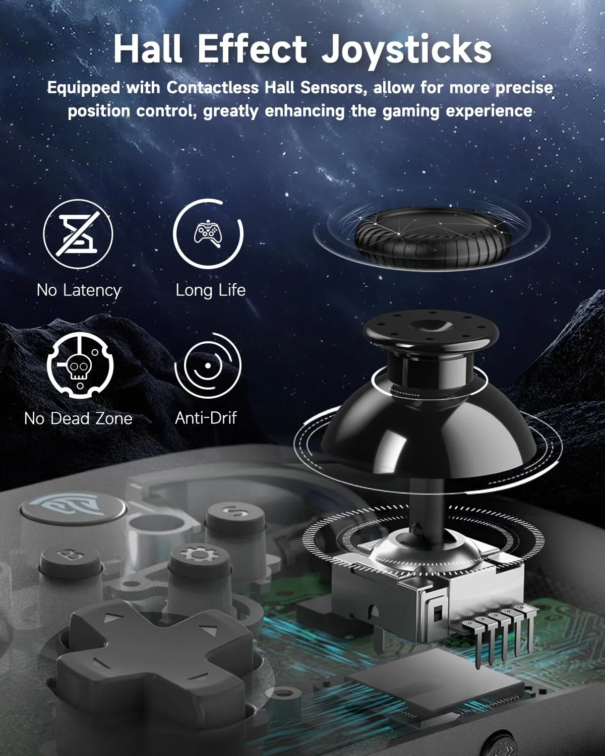 EasySMX X10 PC Controller for Black Myth: Wukong - Enhanced Wireless Bluetooth Controller with a Swappable Faceplate/Hall Joysticks and Triggers for PC/Switch/Steam/Android TV/Android and iOS Mobile