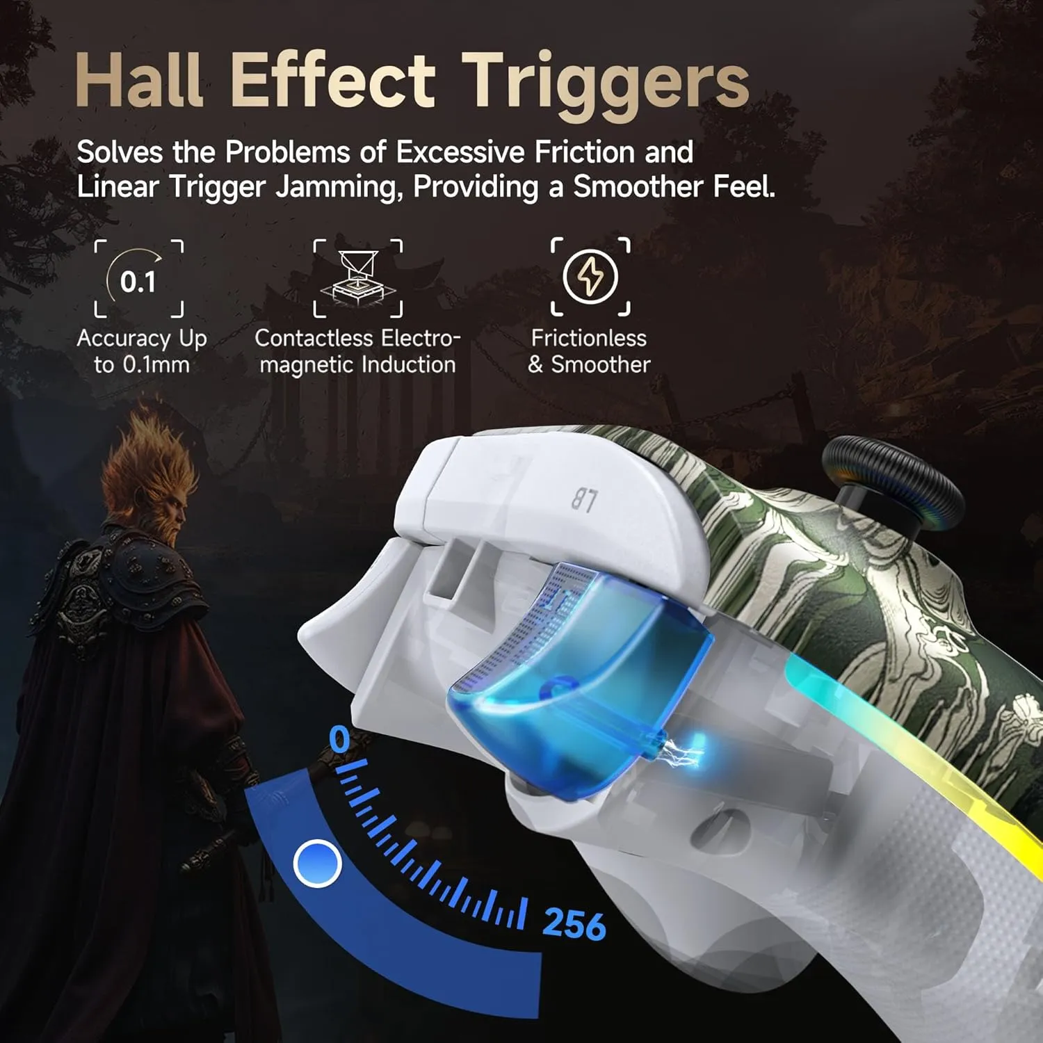 EasySMX X15 PC Controller - Enhanced Wireless Bluetooth Controller with Hall Joysticks/Hall Triggers/RGB Lighting - No Stick Drift, No Dead Zone - Work for Windows PC, Android, Steam and Switch