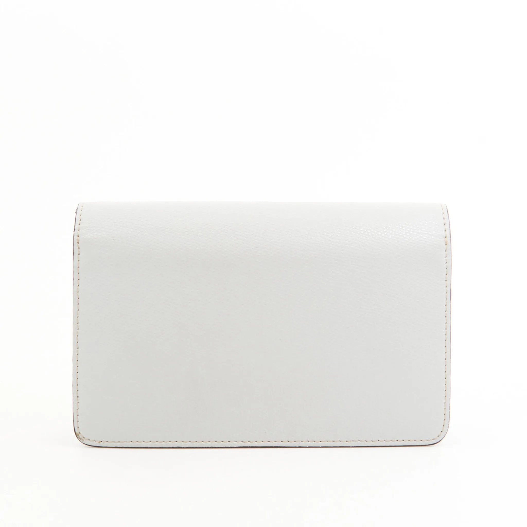 Fendi Leather Monster Wallet on Chain in Grey and Pink SHW