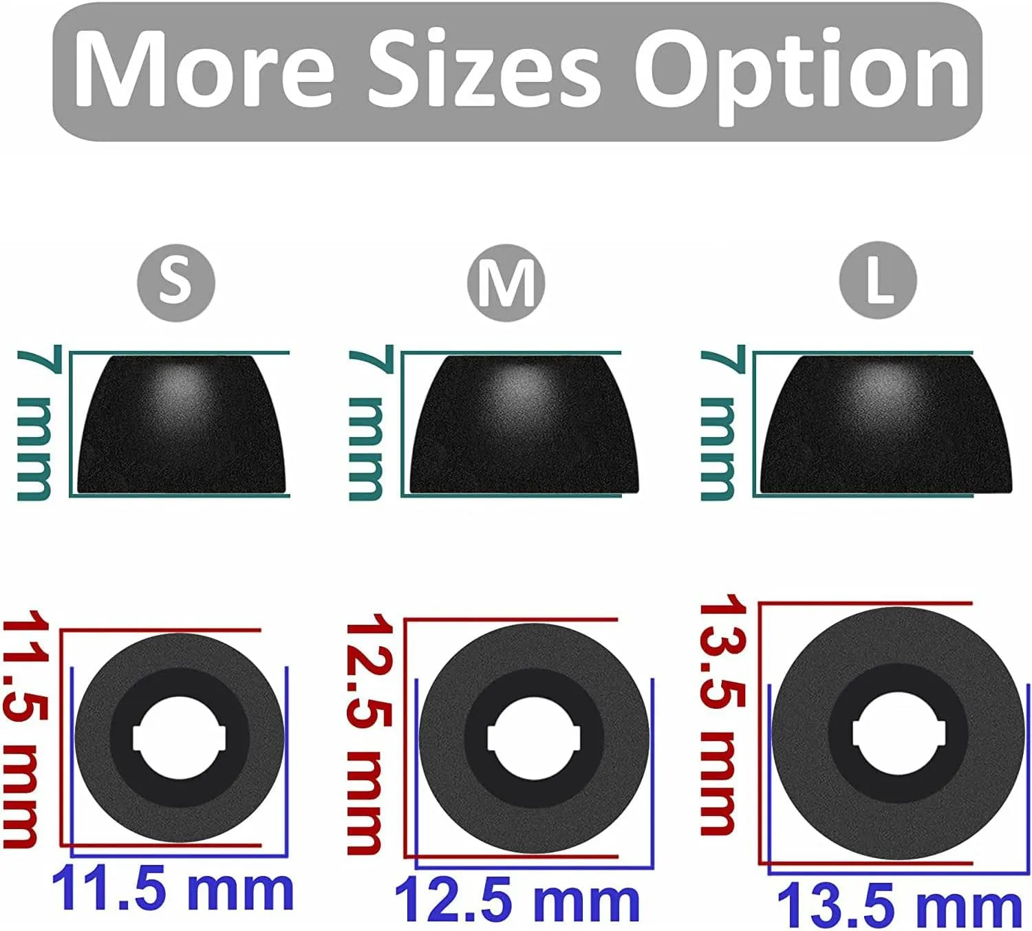 Foam Eartips Compatible with Galaxy Buds 2 Pro SM-R510 Earbuds, 6 Pairs S/M/L Sizes Soft Memory Foam Earbud Tips Eartips Compatible with Galaxy Buds 2 Pro SM-R510, 12 Black sml