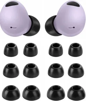 Foam Eartips Compatible with Galaxy Buds 2 Pro SM-R510 Earbuds, 6 Pairs S/M/L Sizes Soft Memory Foam Earbud Tips Eartips Compatible with Galaxy Buds 2 Pro SM-R510, 12 Black sml