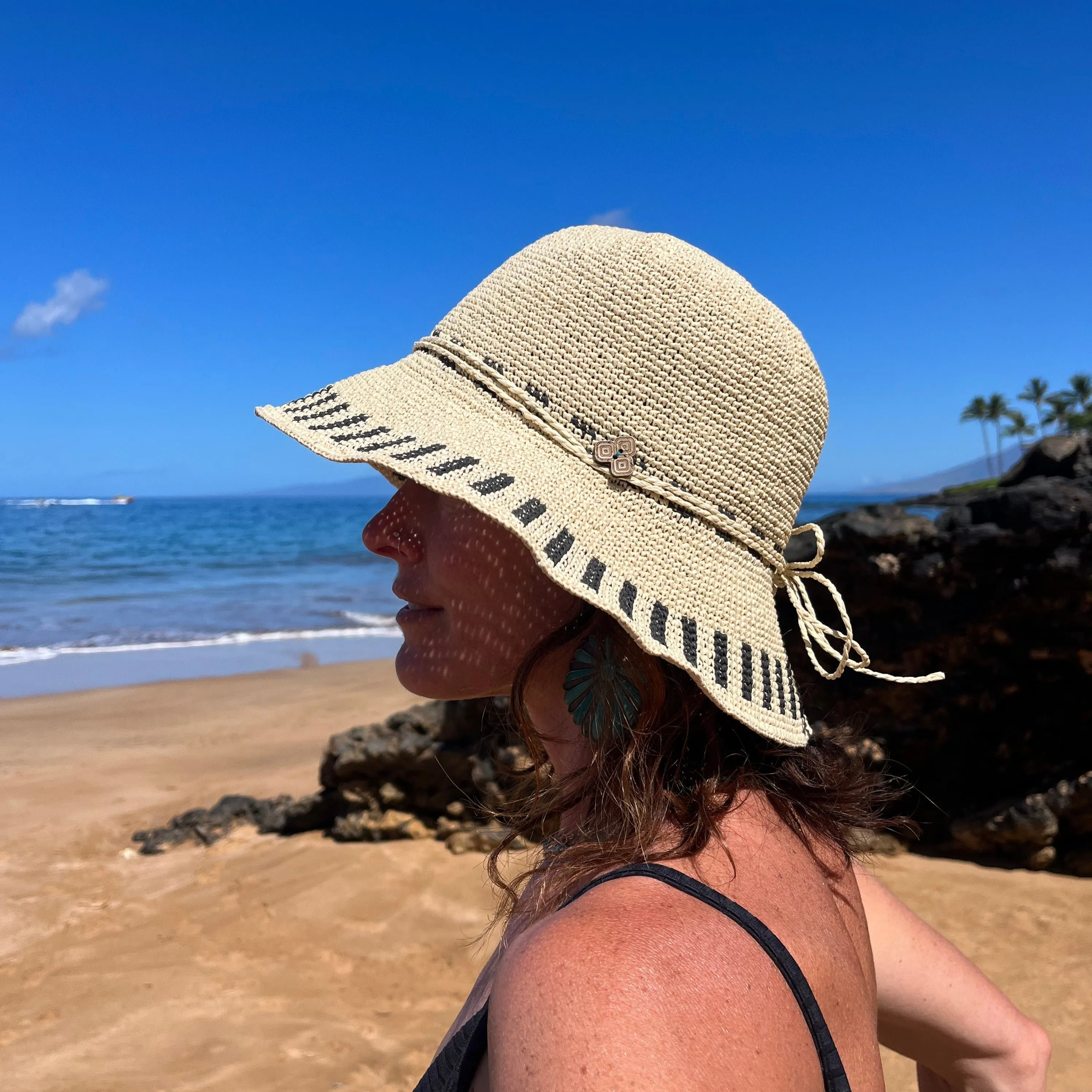 Frida Toyo Straw Sun Hat – Hand-Crocheted, Sustainable & Travel Friendly