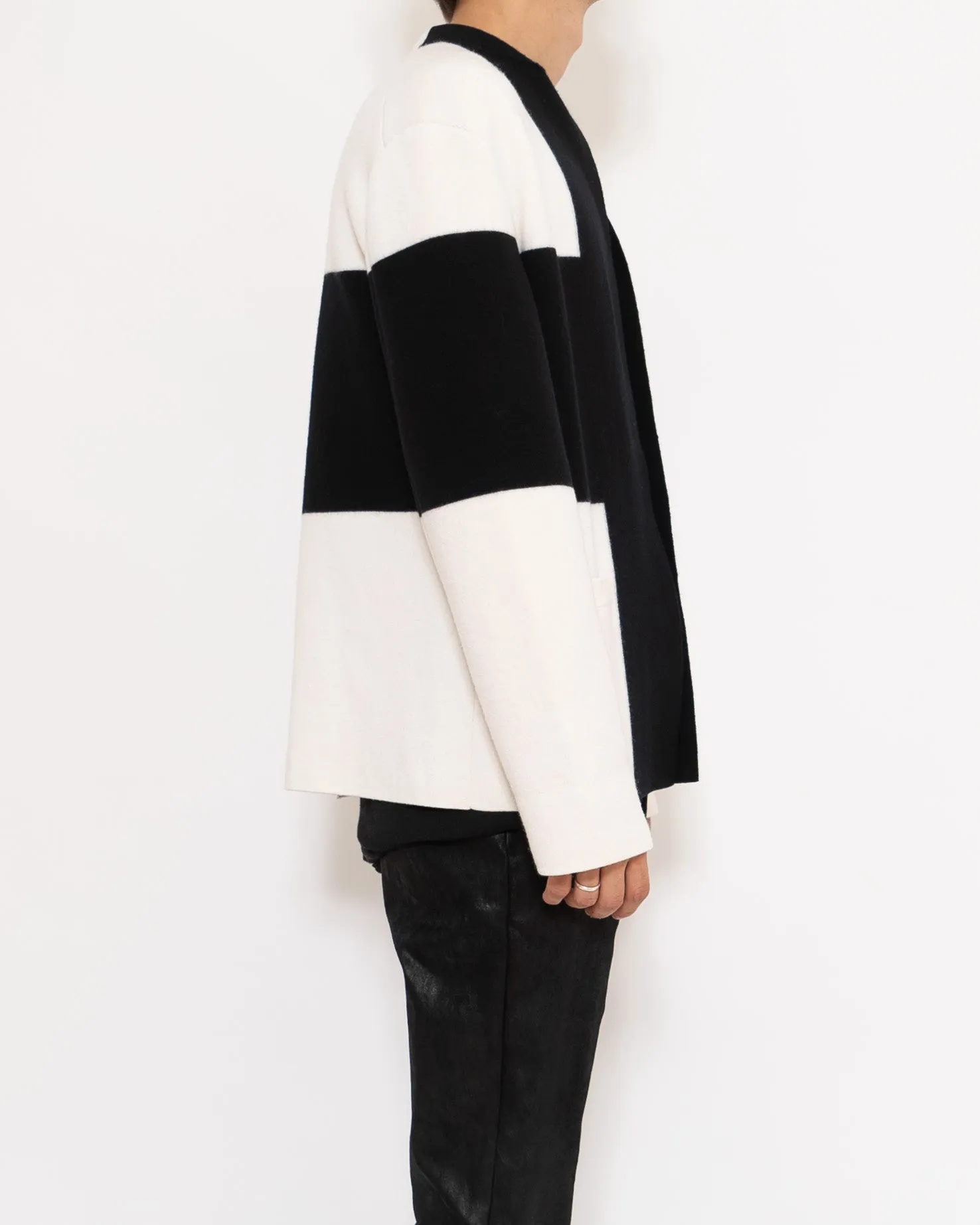 FW19 Black & White Knitted Cashmere Jacket Sample