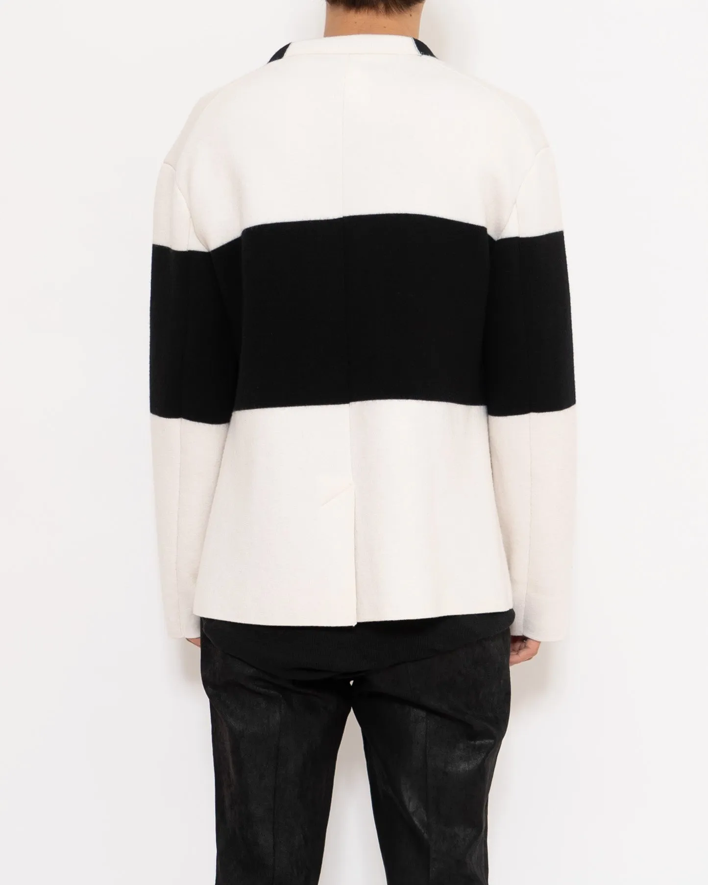 FW19 Black & White Knitted Cashmere Jacket Sample