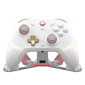 GameSir Cyclone 2 Multiplatform Wireless Controller- TMR Electromagnetic Joysticks&Hall Effect Switch triggers,6-axis Gyro Gaming Controller for Switch/PC/iOS/Android/Steam (Phantom White Bundle)