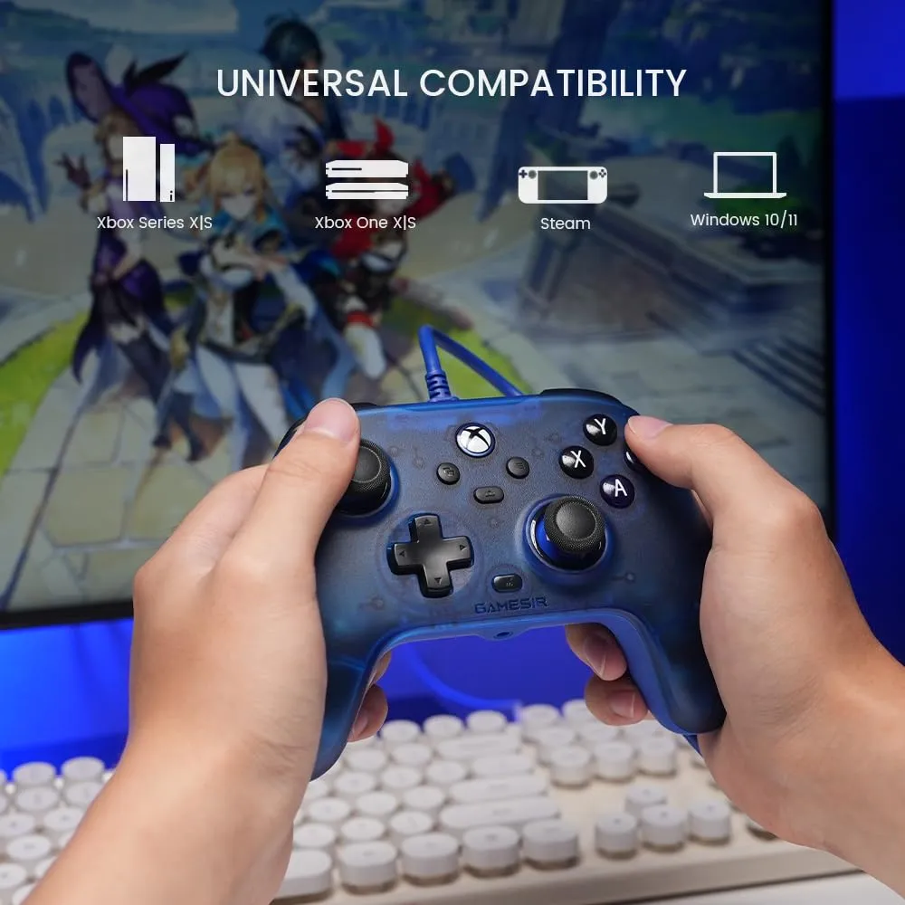 GameSir T7 Wired Controller with Hall Effect Joysticks, Plug and Play Gaming Gamepad for Xbox Series X|S, Xbox One, Windows 10/11 & Steam, 3.5mm Audio Jack