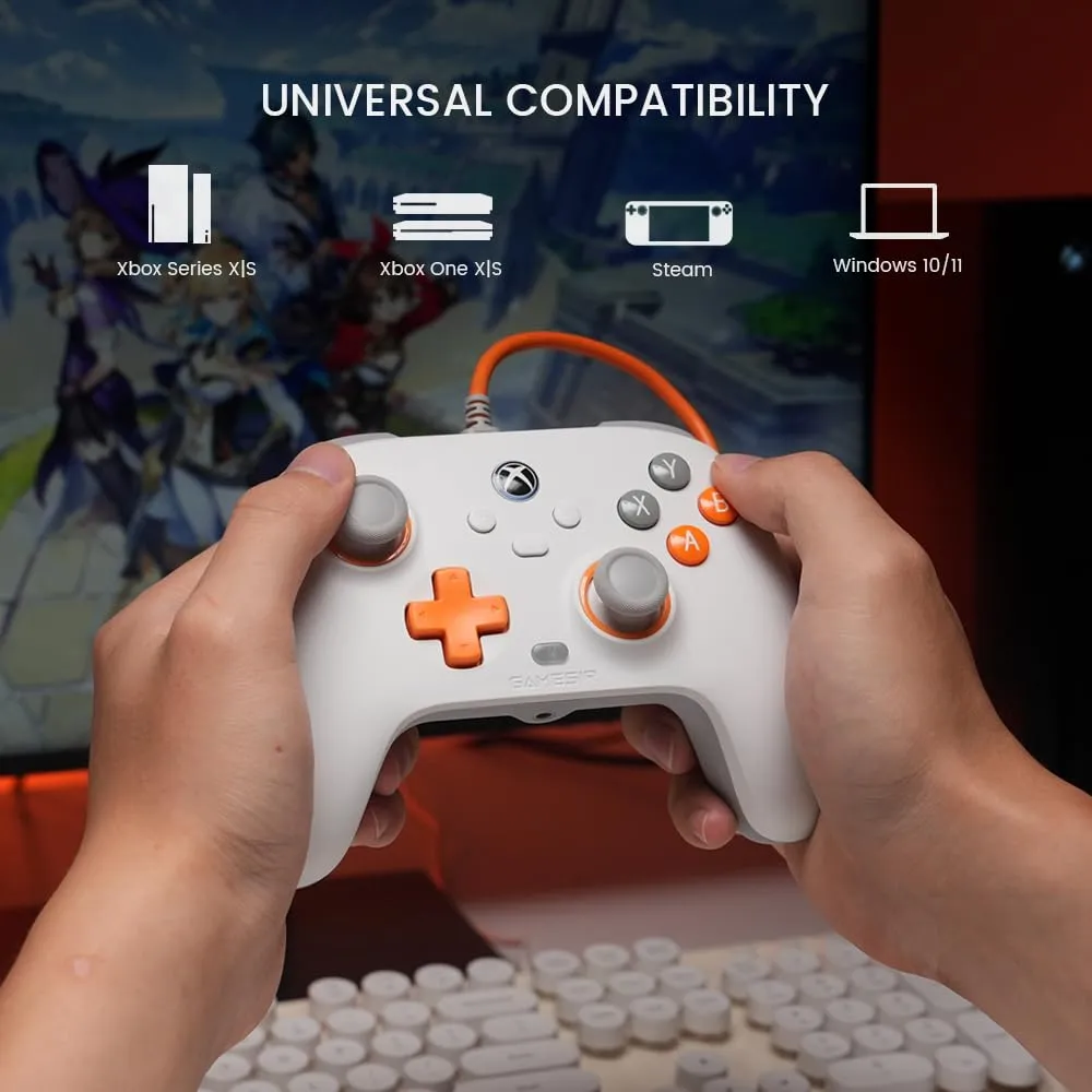 GameSir T7 Wired Controller with Hall Effect Joysticks, Plug and Play Gaming Gamepad for Xbox Series X|S, Xbox One, Windows 10/11 & Steam, 3.5mm Audio Jack