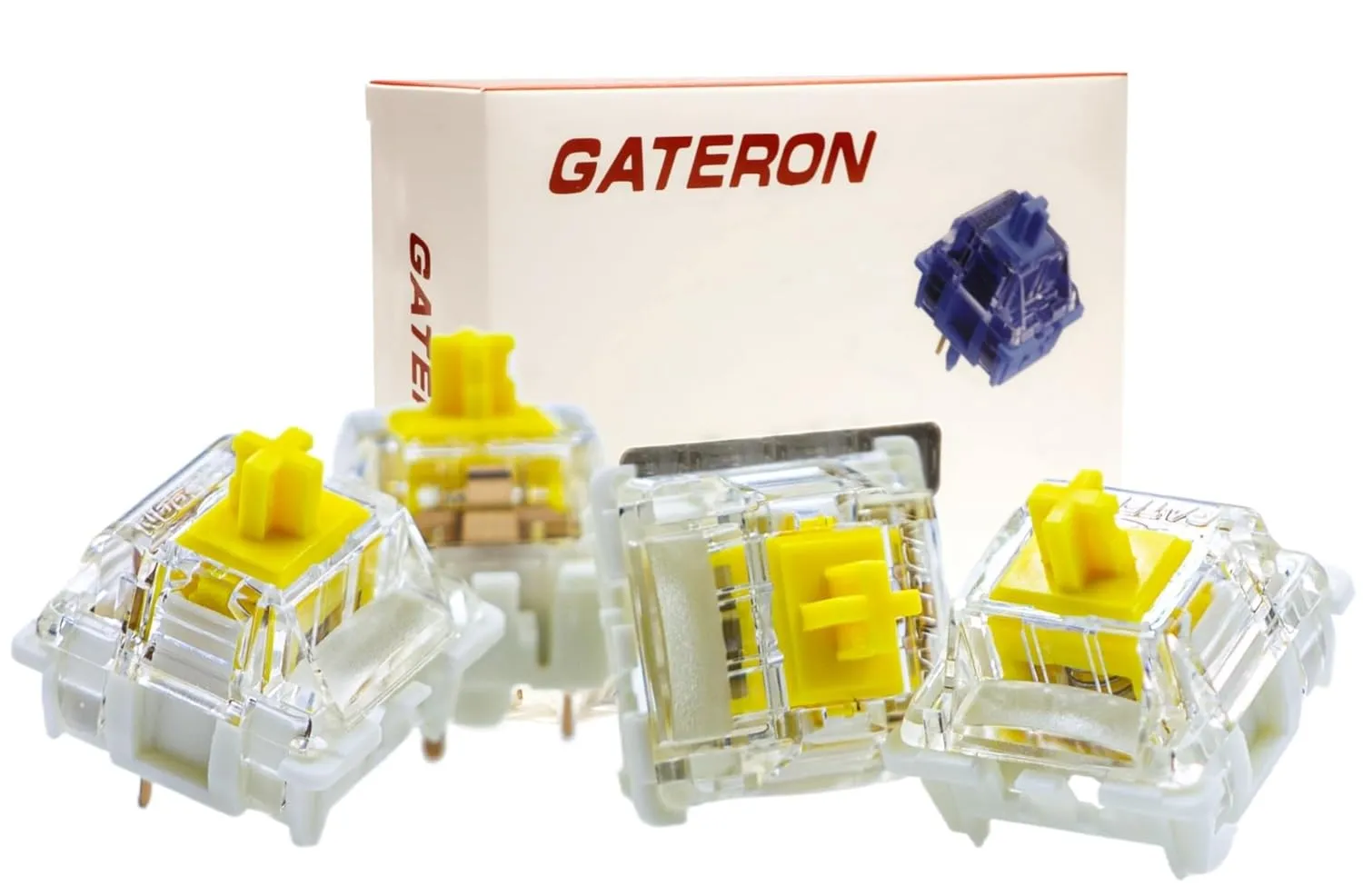 Gateron 105Pcs Pre lubed G pro V3.0 MX Mechanical Gaming Keyboard Split Tactile 50gf Switches,POM Stem Linear RGB SMD Switches 3 pin (Yellow)