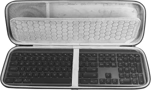 Geekria Keyboard Carrying Case for Logitech MX Keys S, MX Keys Advanced Wireless Illuminated, Microsoft Wireless Surface Keyboard WS2-00025 (Graphite)