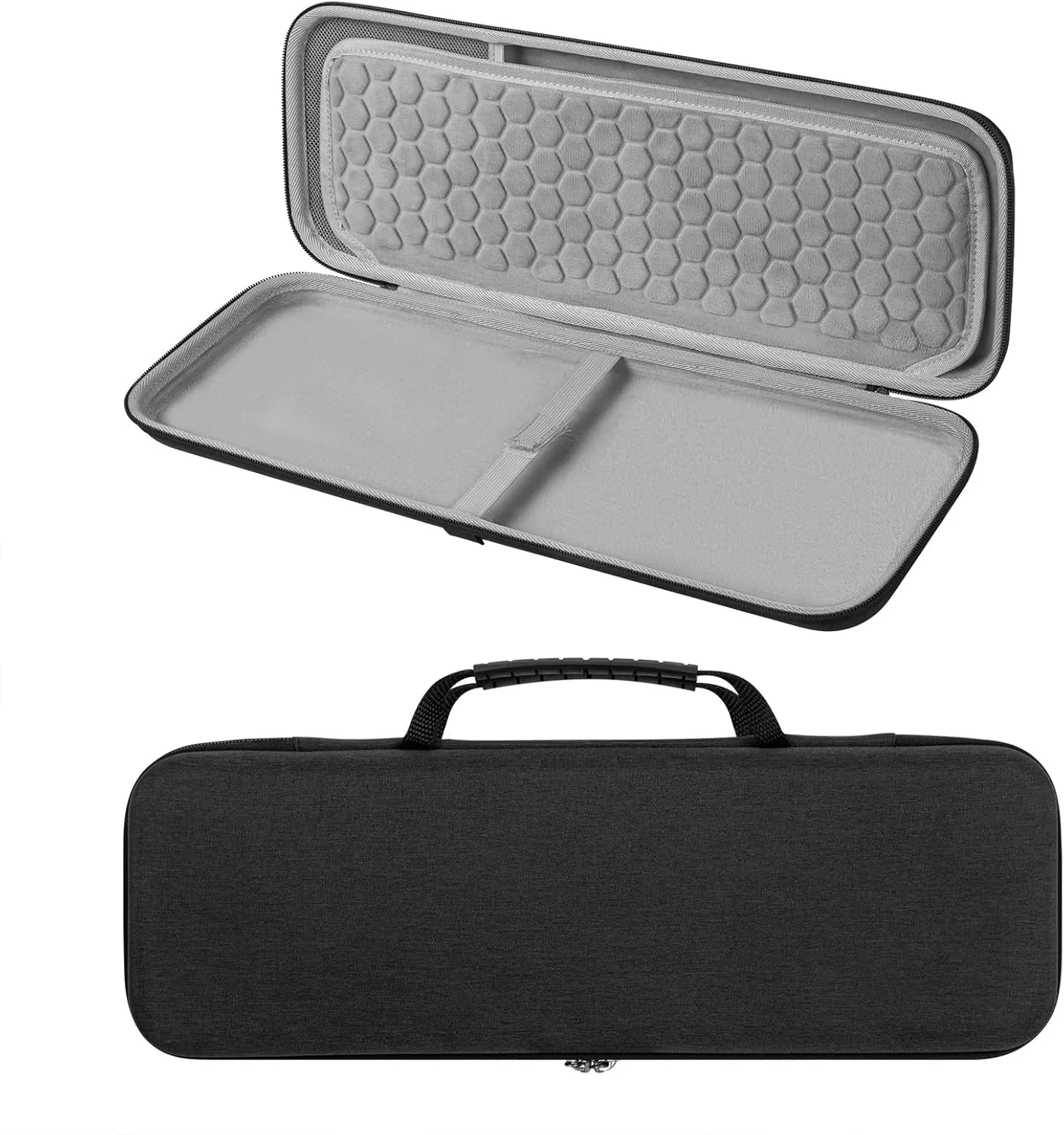 Geekria Keyboard Carrying Case for Logitech MX Keys S, MX Keys Advanced Wireless Illuminated, Microsoft Wireless Surface Keyboard WS2-00025 (Graphite)