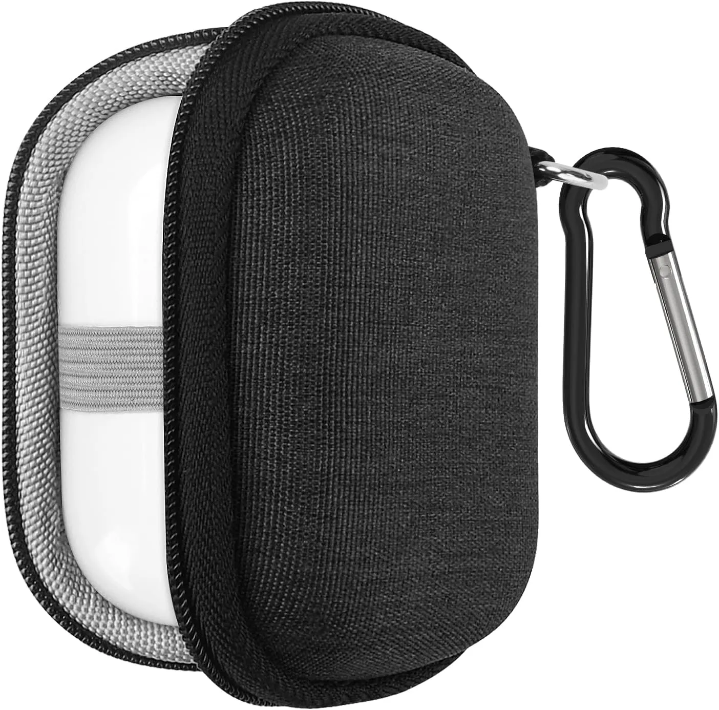 Geekria Shield Earbuds Case Compatible with Apple AirPods 4 AirPods Pro 2 AirPods Pro AirPods 3 AirPods 2 True Wireless Earbud, Replacement Hard Shell Travel Carrying Bag with Carabiner Clip