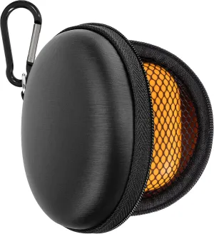 Geekria Shield Earbuds Case Compatible with Beats Powerbeats Pro 2, SHOKZ New OpenFit 2 True Wireless Earbud, Replacement Hard Shell Travel Carrying Bag with Carabiner Clip (Black)