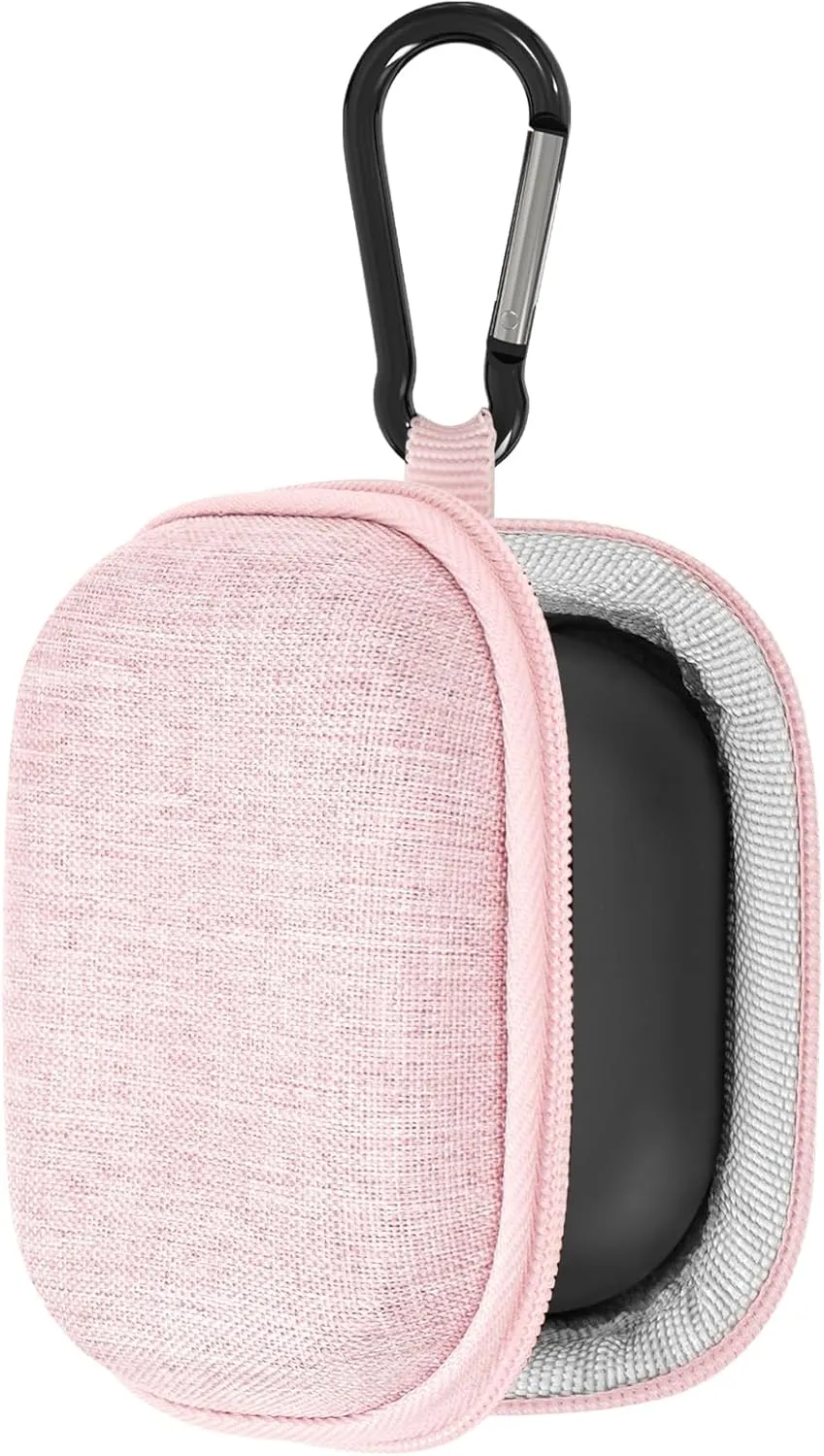 Geekria Shield Earbuds Case Compatible with Jabra Elite 10 Gen 2, Elite 75t, Elite 65t, Elite10 True Wireless Earbuds, Replacement Hard Shell Travel Carrying Bag with Carabiner Clip (Pink)