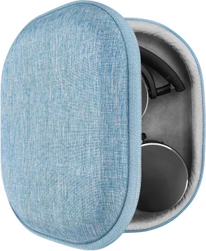 Geekria Shield Headphones Case Compatible with Skullcandy, AKG, Edifier, Hard Shell Travel Carrying Bag with Cable Storage (Blue)