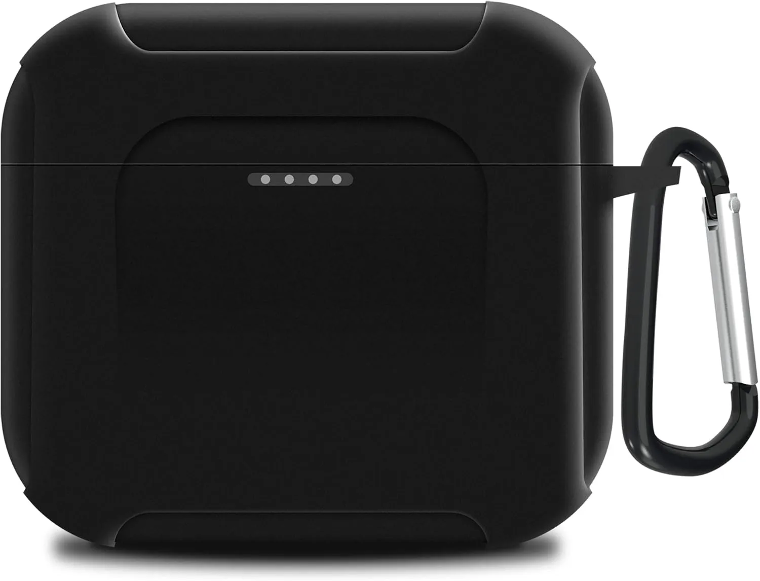 Geekria Silicone Case Cover Compatible with Skullcandy Indy Evo True Wireless Earbuds, Earphones Skin Cover, Protective Carrying Case with Keychain Hook, Charging Port Accessible (Black)