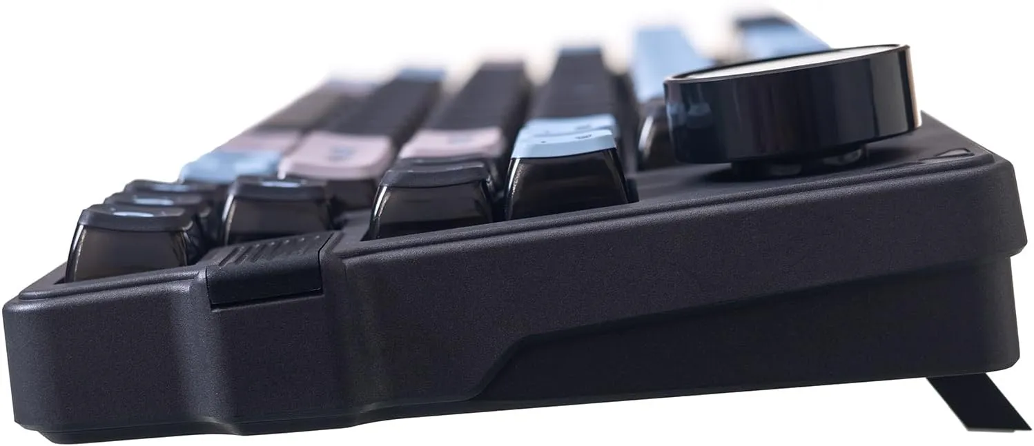 GK GAMAKAY LK75 75% Gasket Mechanical Keyboard with 2 in 1 TFT Smart Display&Knob, Bluetooth 5.0/2.4GHz/USB-C Wired MDA Profile Keycaps 83 Keys RGB Hot Swap Gaming Keyboard (Mercury Swicth)