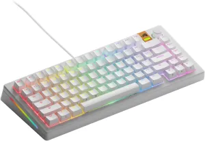 Glorious Gaming - GMMK 3 HE Rapid Trigger Keyboard, Hall Effect, 8K Polling Rate, MX Mechanical & Magnetic Switches, Hotswappable 75% Keyboard, Modular Gasket System, Doubleshot PBT keycaps (White)