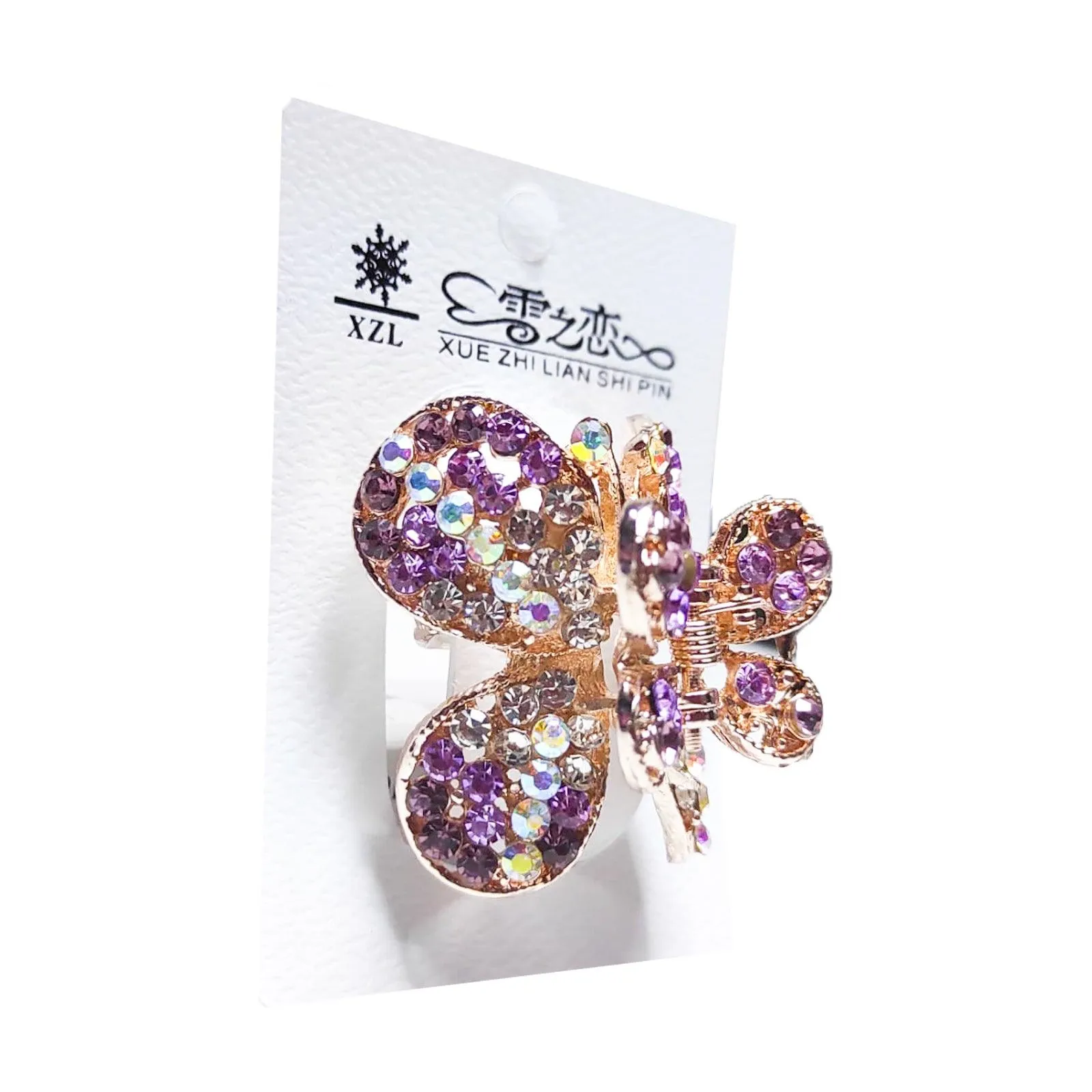 Golden Jewelry Shining Stone Hair Clip - XZL1