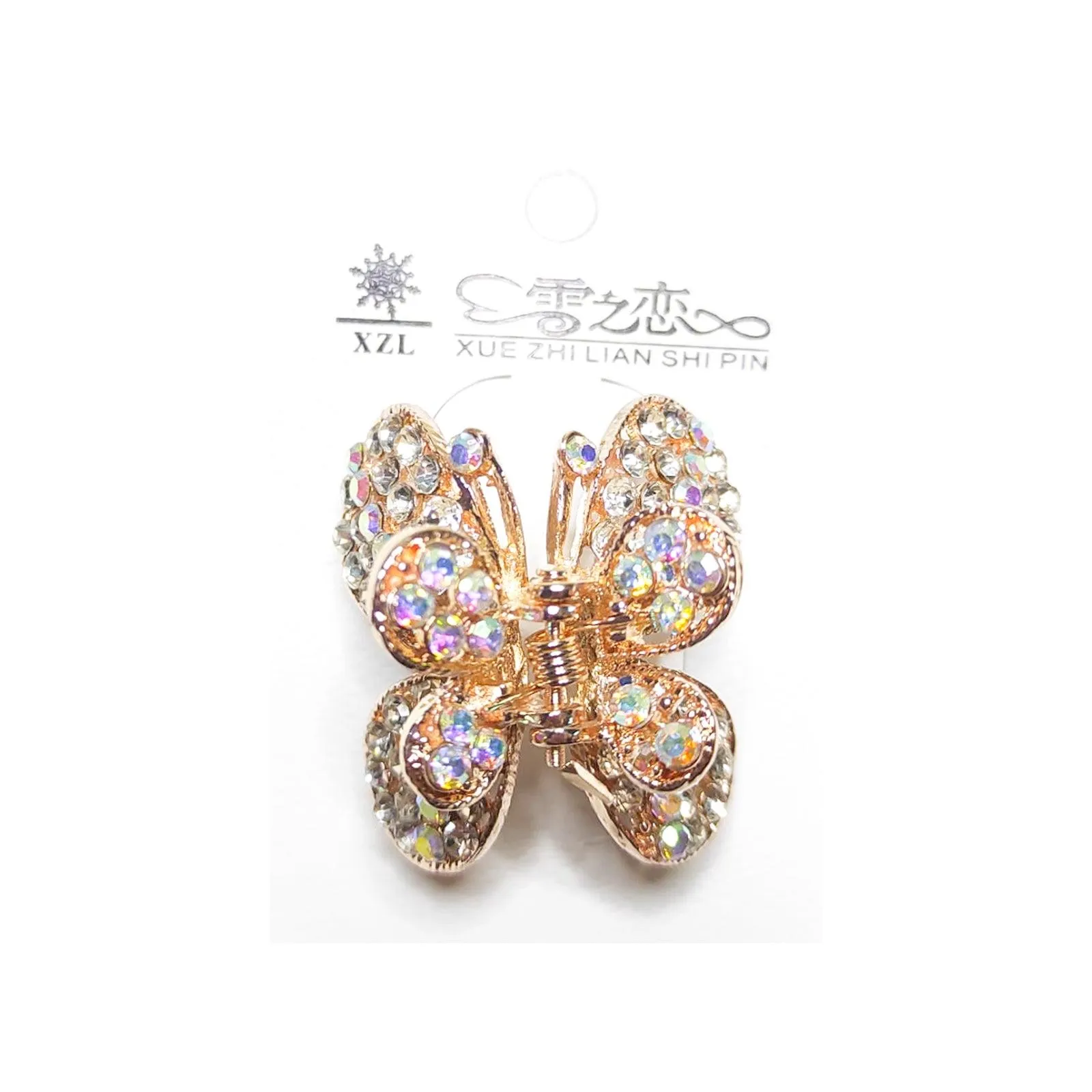 Golden Jewelry Shining Stone Hair Clip - XZL1
