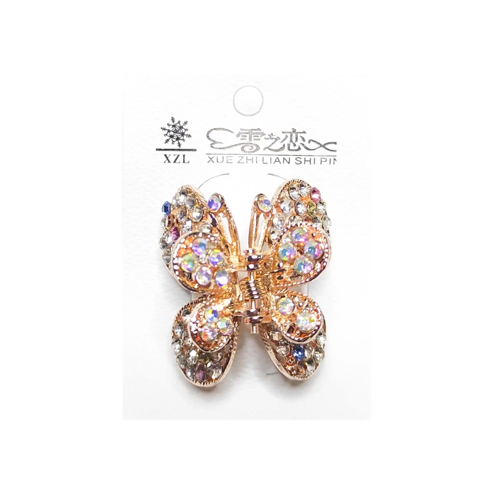 Golden Jewelry Shining Stone Hair Clip - XZL1