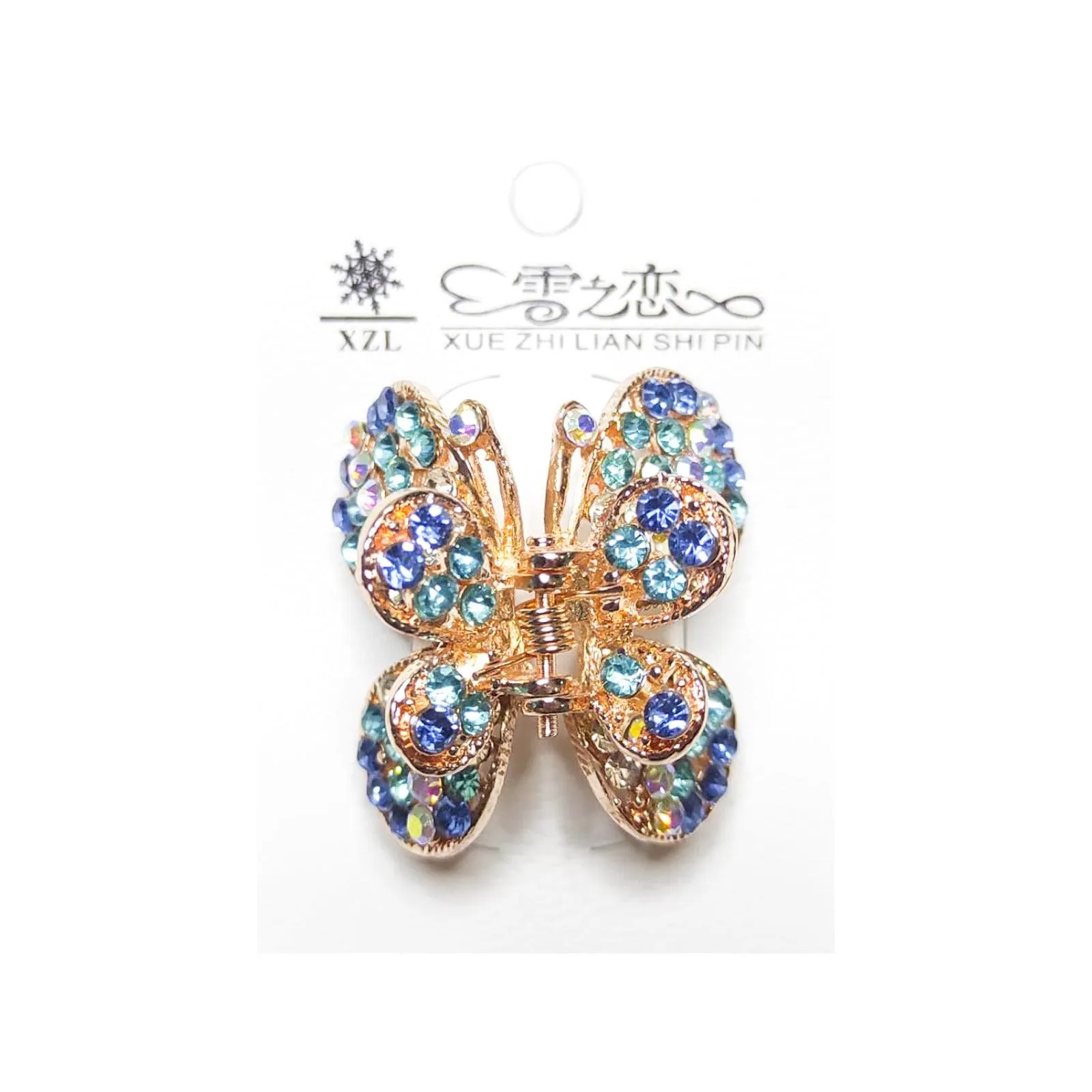 Golden Jewelry Shining Stone Hair Clip - XZL1