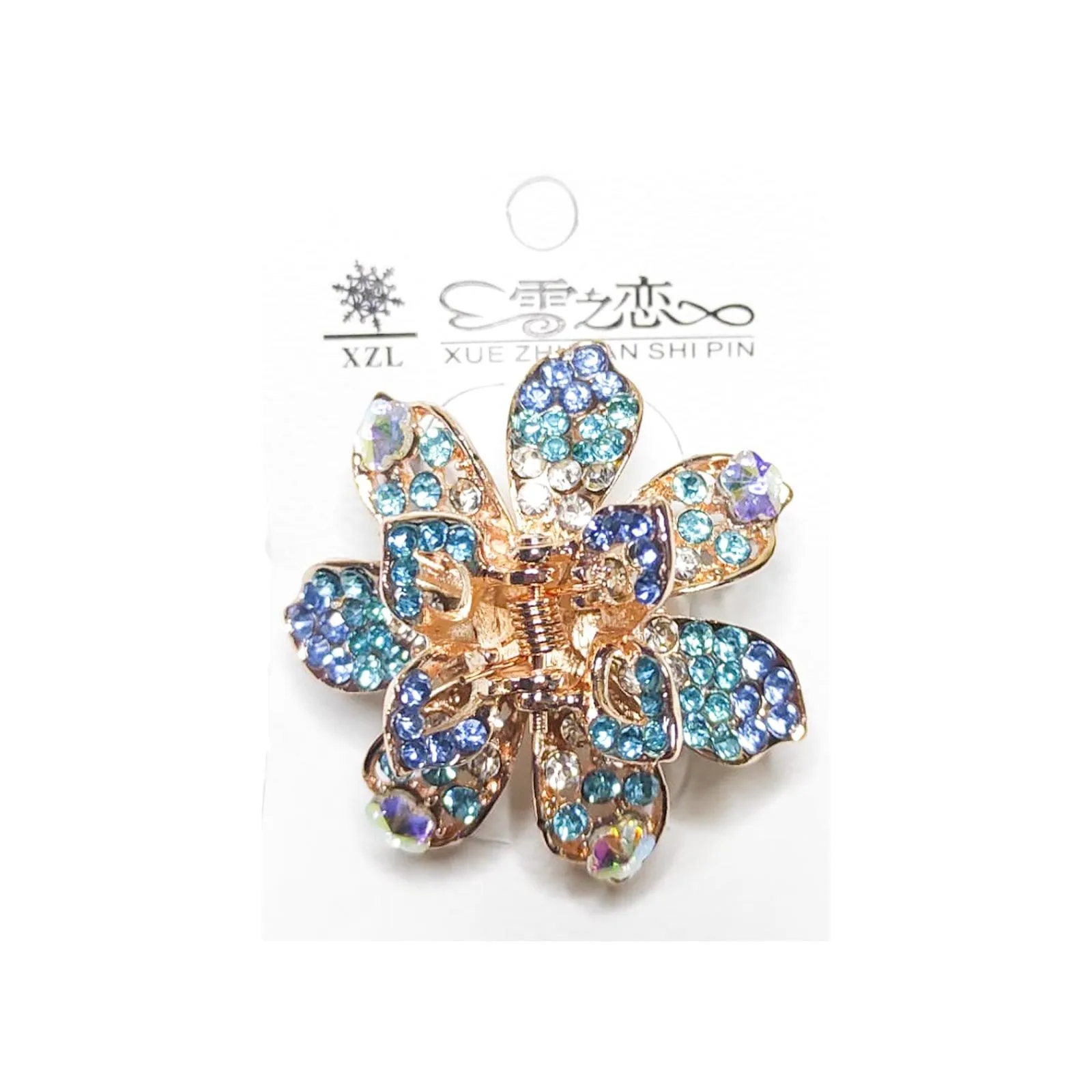 Golden Jewelry Shining Stone Hair Clip - XZL2
