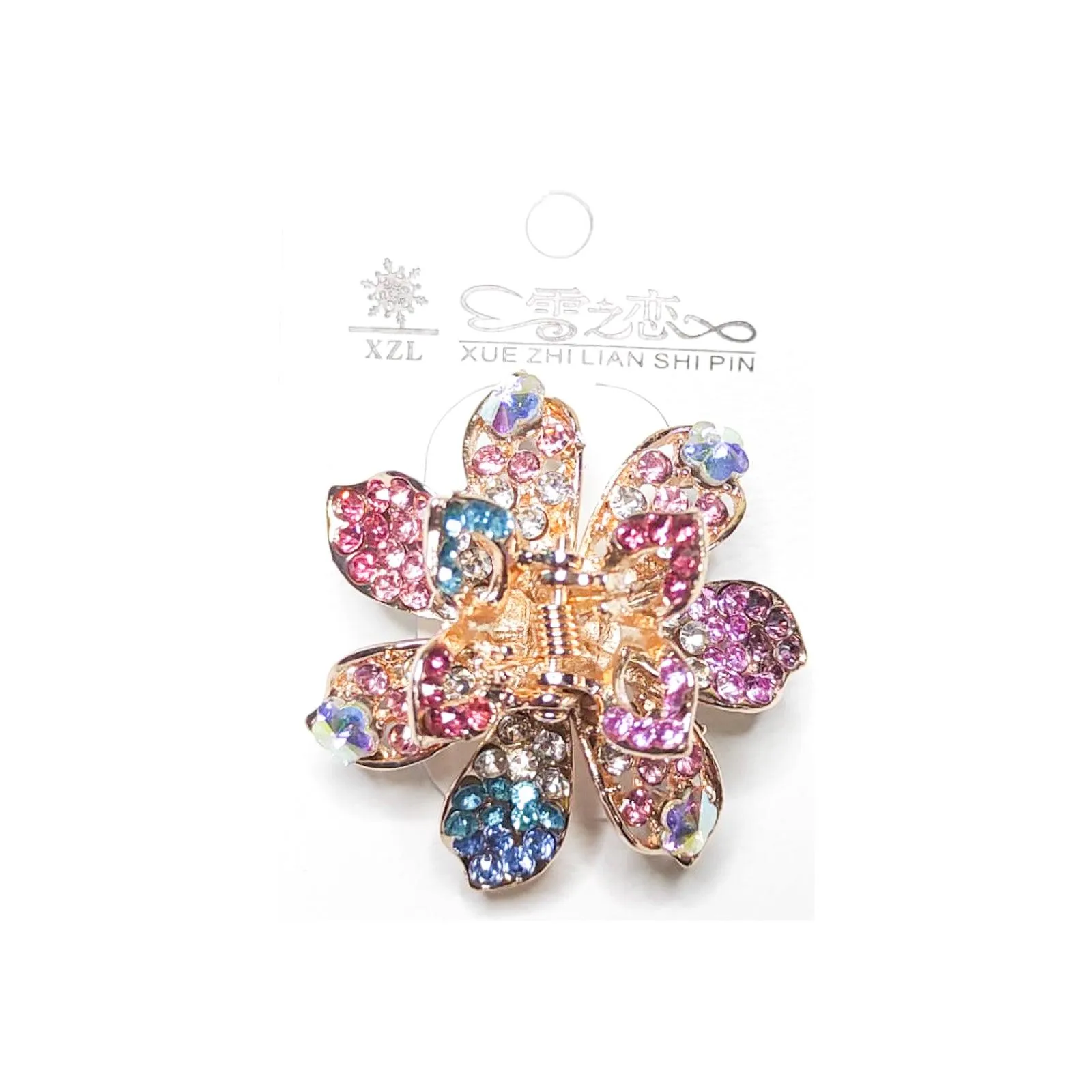 Golden Jewelry Shining Stone Hair Clip - XZL2