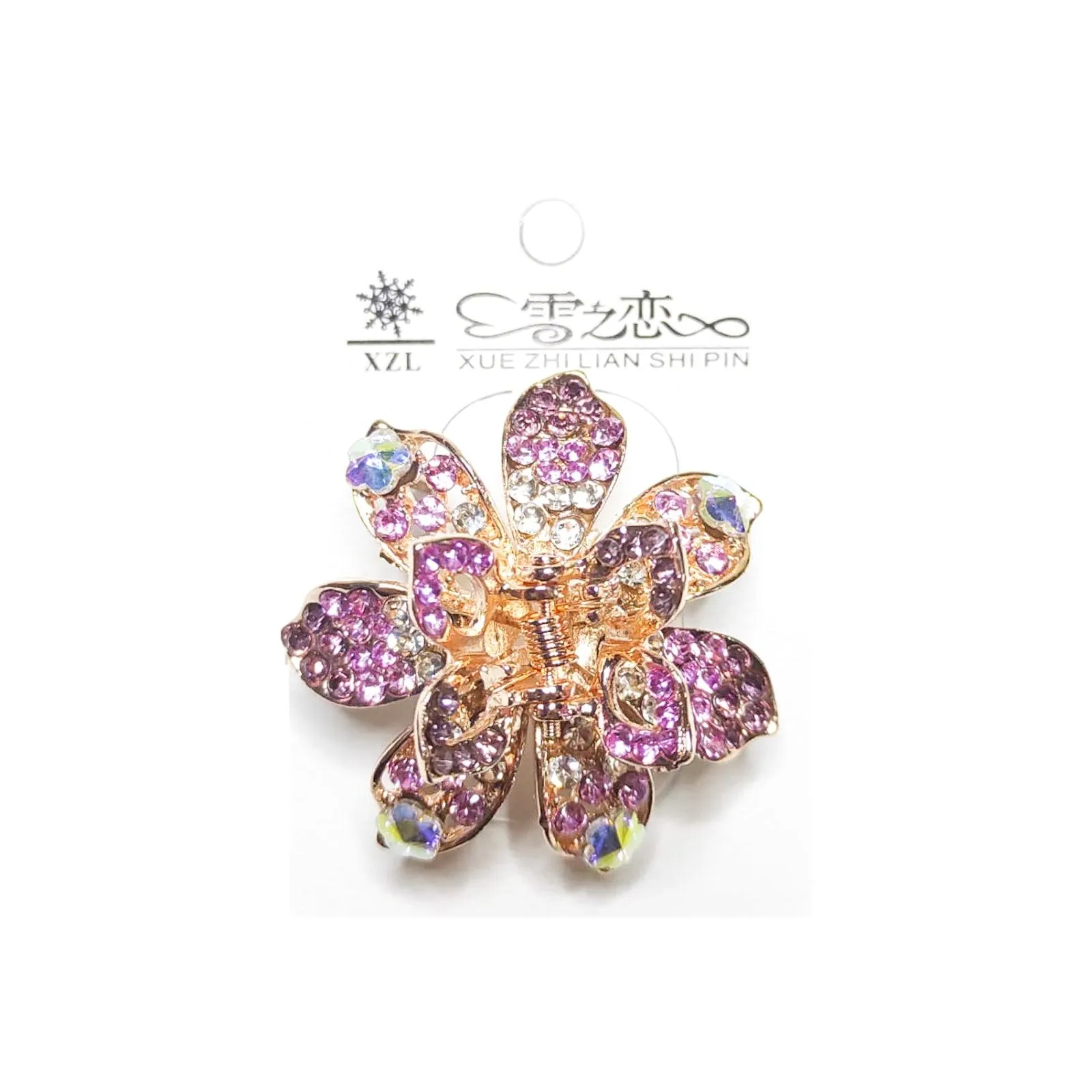 Golden Jewelry Shining Stone Hair Clip - XZL2