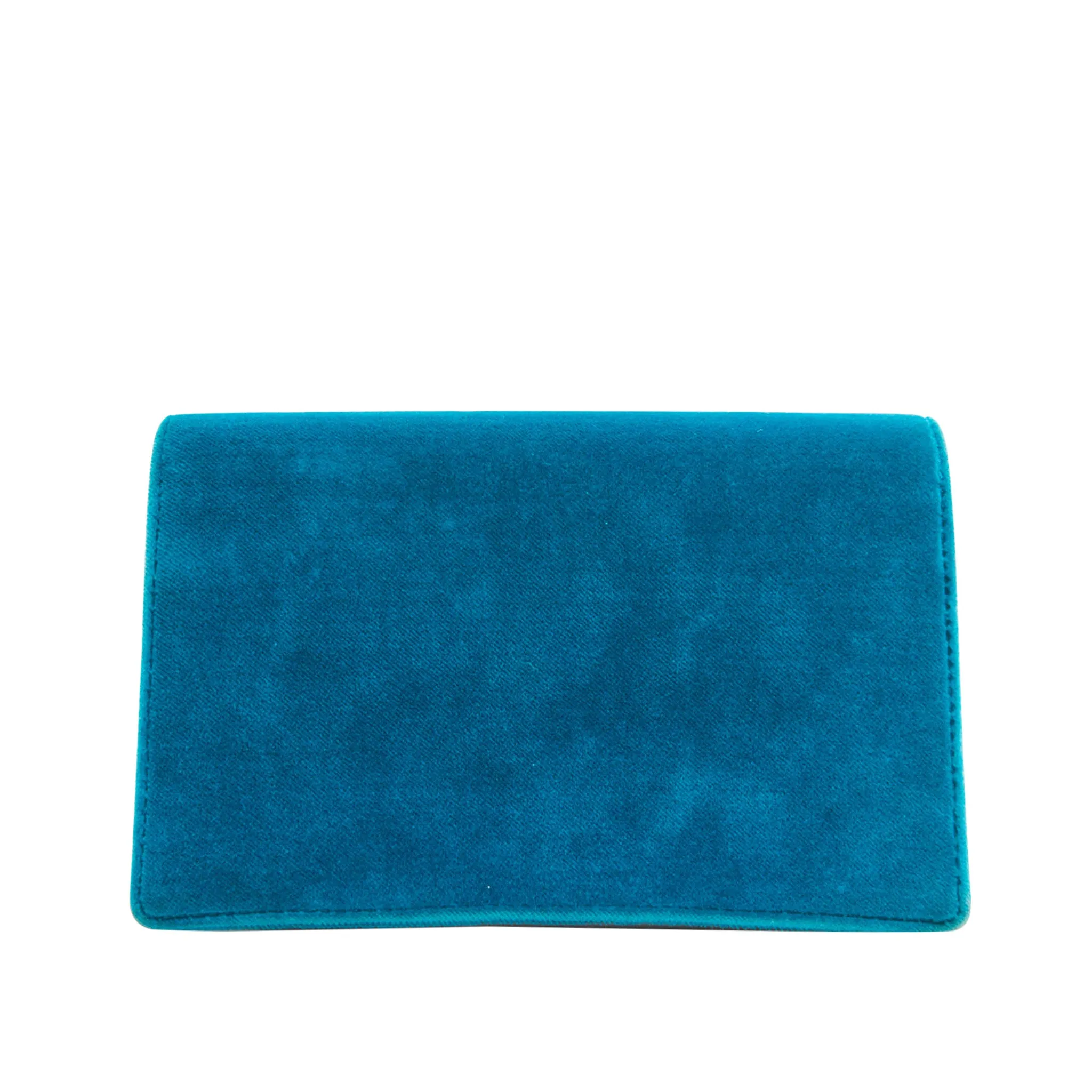 Gucci Velvet Broadway Crystal G in Peacock Blue