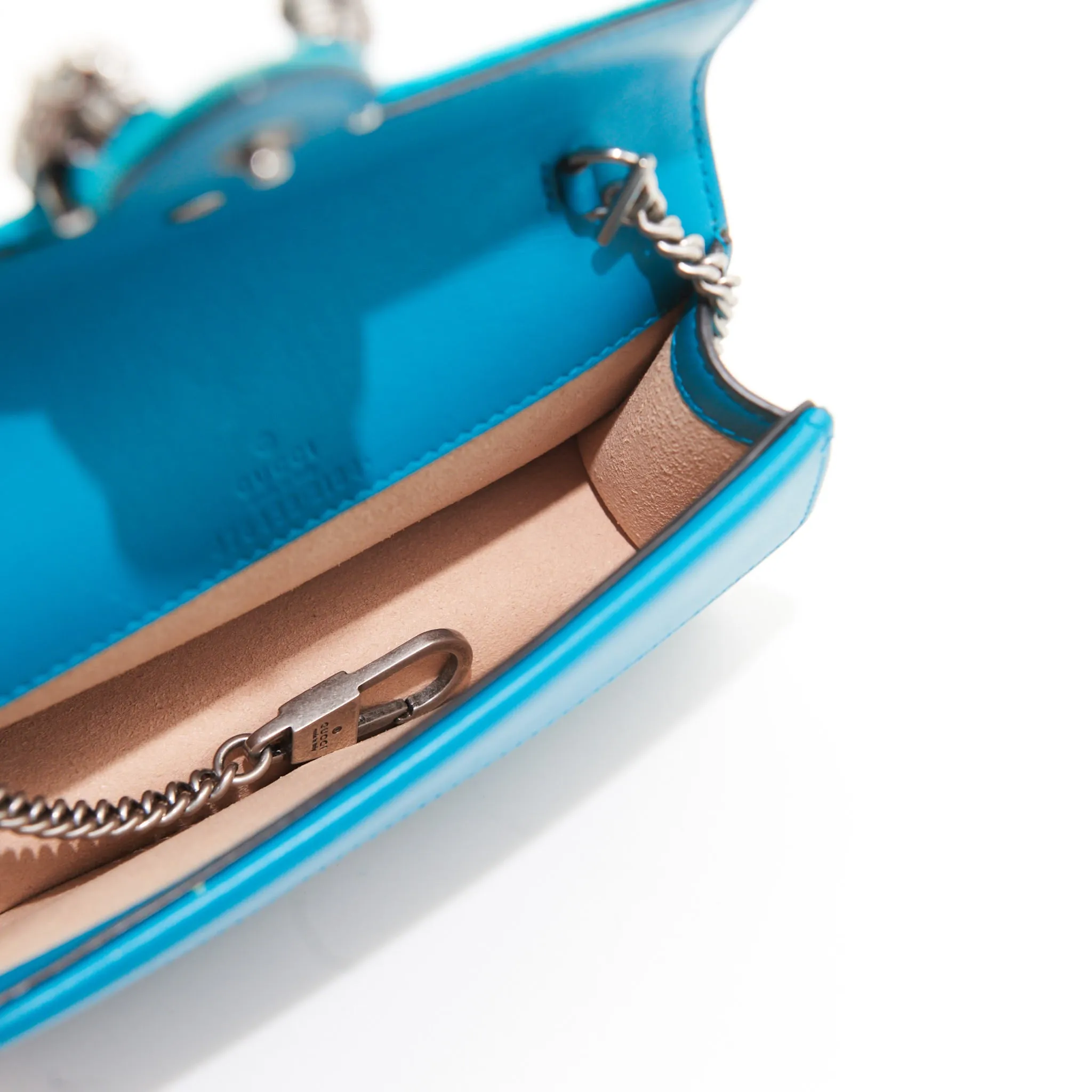 Gucci Velvet Broadway Crystal G in Peacock Blue