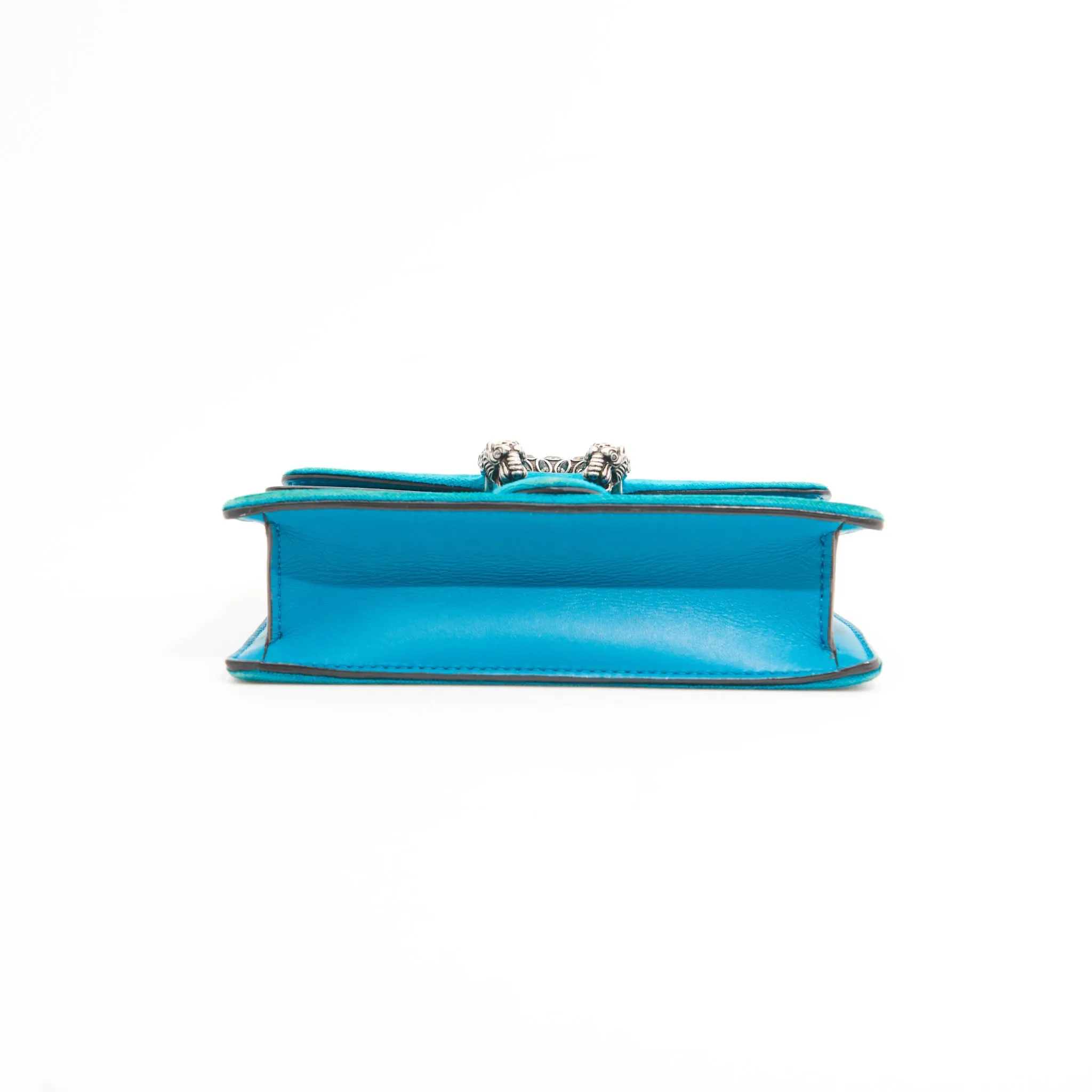Gucci Velvet Broadway Crystal G in Peacock Blue
