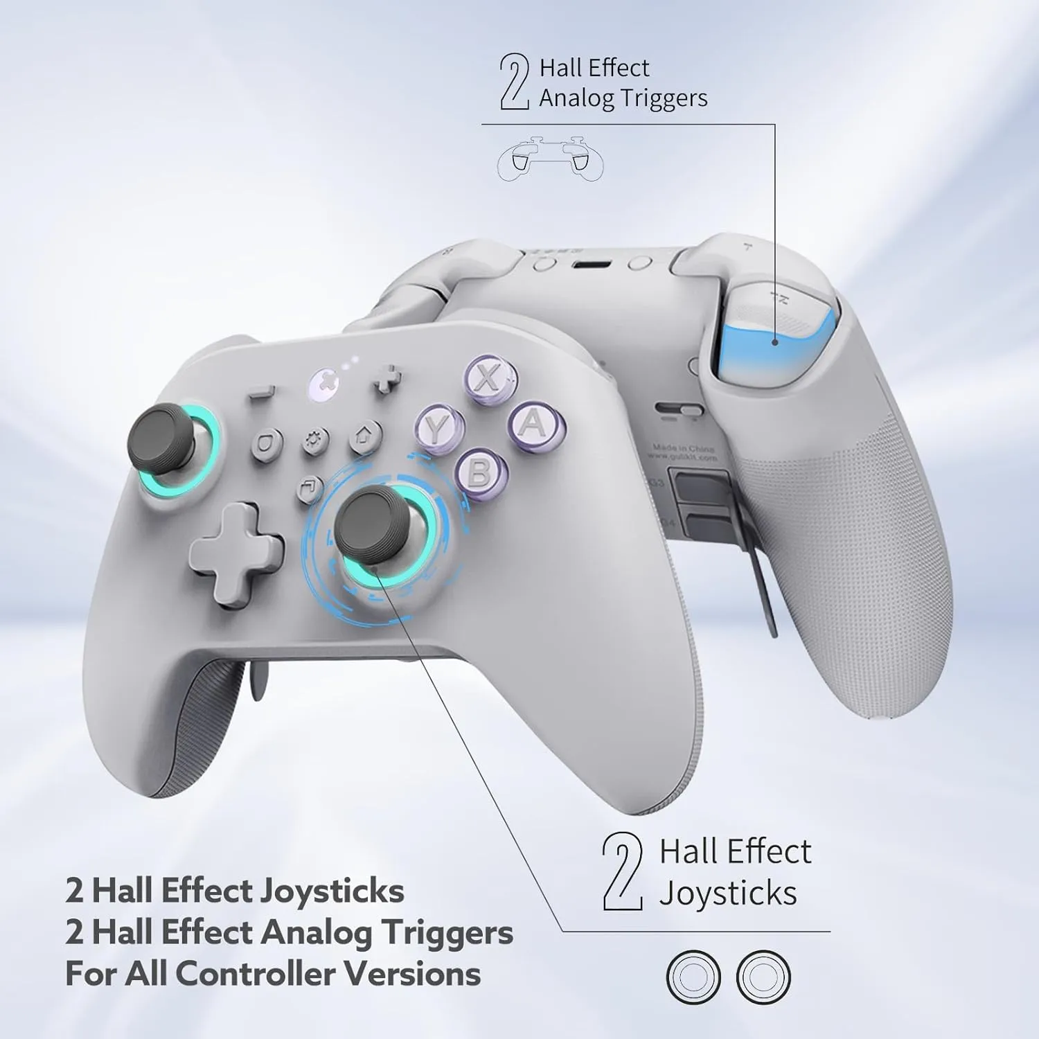 GuliKit KK3 MAX Controller (No Drift) for Switch/PC/Android/MacOS/iOS with 4 Back Buttons, Hall Joysticks and Triggers, Maglev/Rotor/HD Vibration,1000Hz Polling Rate