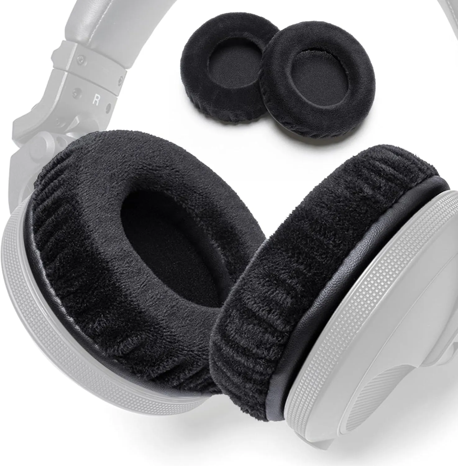 HDJ-X7 HDJ-X5 HDJ-X10 Replacement Ear Pads Compatible with Pioneer HDJ X7 HDJ X5 HDJ X10 DJ Headphones Premium Velour Cover & Memory Foam for Enhanced Comfort & Sound Quality