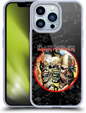 Head Case Designs Officially Licensed Iron Maiden Evolution Art Soft Gel Case Compatible with Apple iPhone 13 Pro
