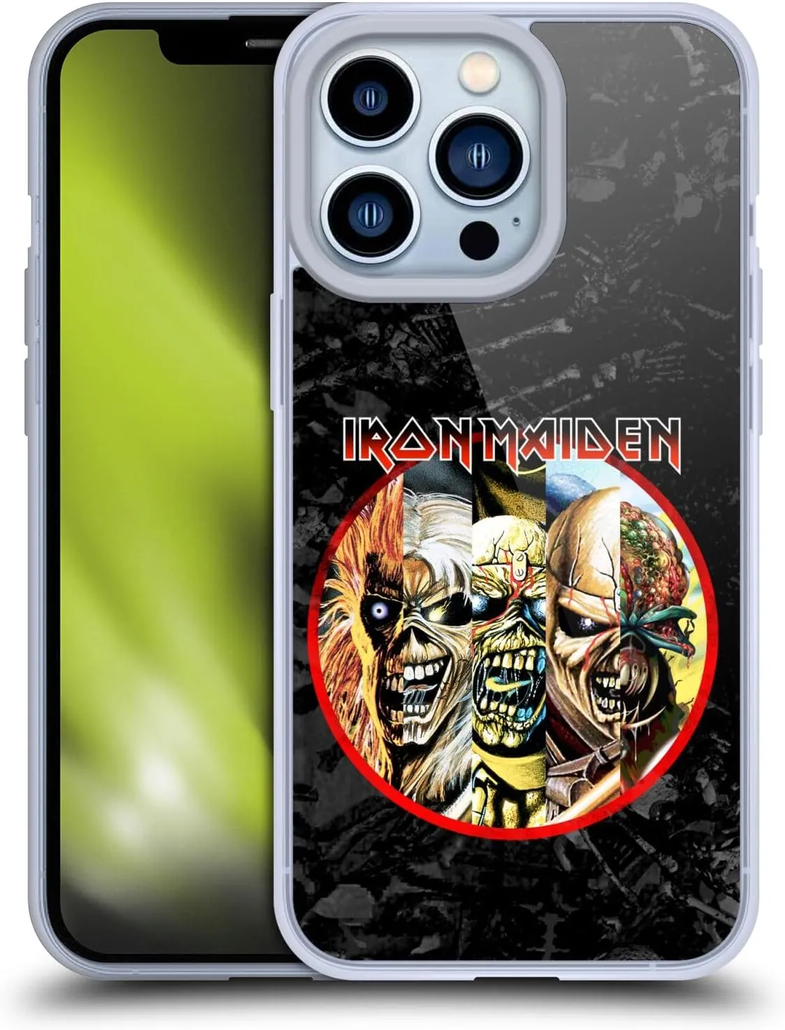 Head Case Designs Officially Licensed Iron Maiden Evolution Art Soft Gel Case Compatible with Apple iPhone 13 Pro