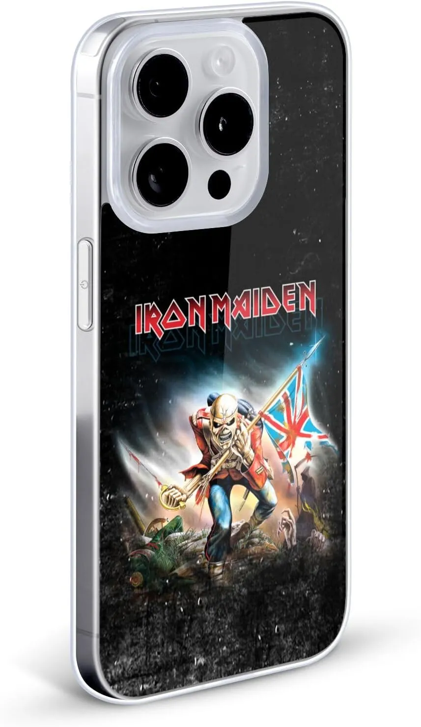 Head Case Designs Officially Licensed Iron Maiden Trooper 2016 Art Soft Gel Case Compatible with Apple iPhone 13 Pro