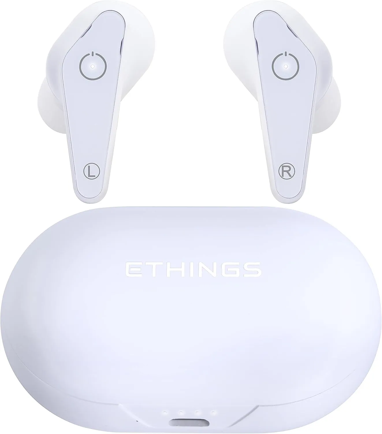 Heavy Duty Premium Sound Noise Canceling Earbuds - Bluetooth 5.0 Waterproof Touch Control Wireless Headphones with Charging Case (White)