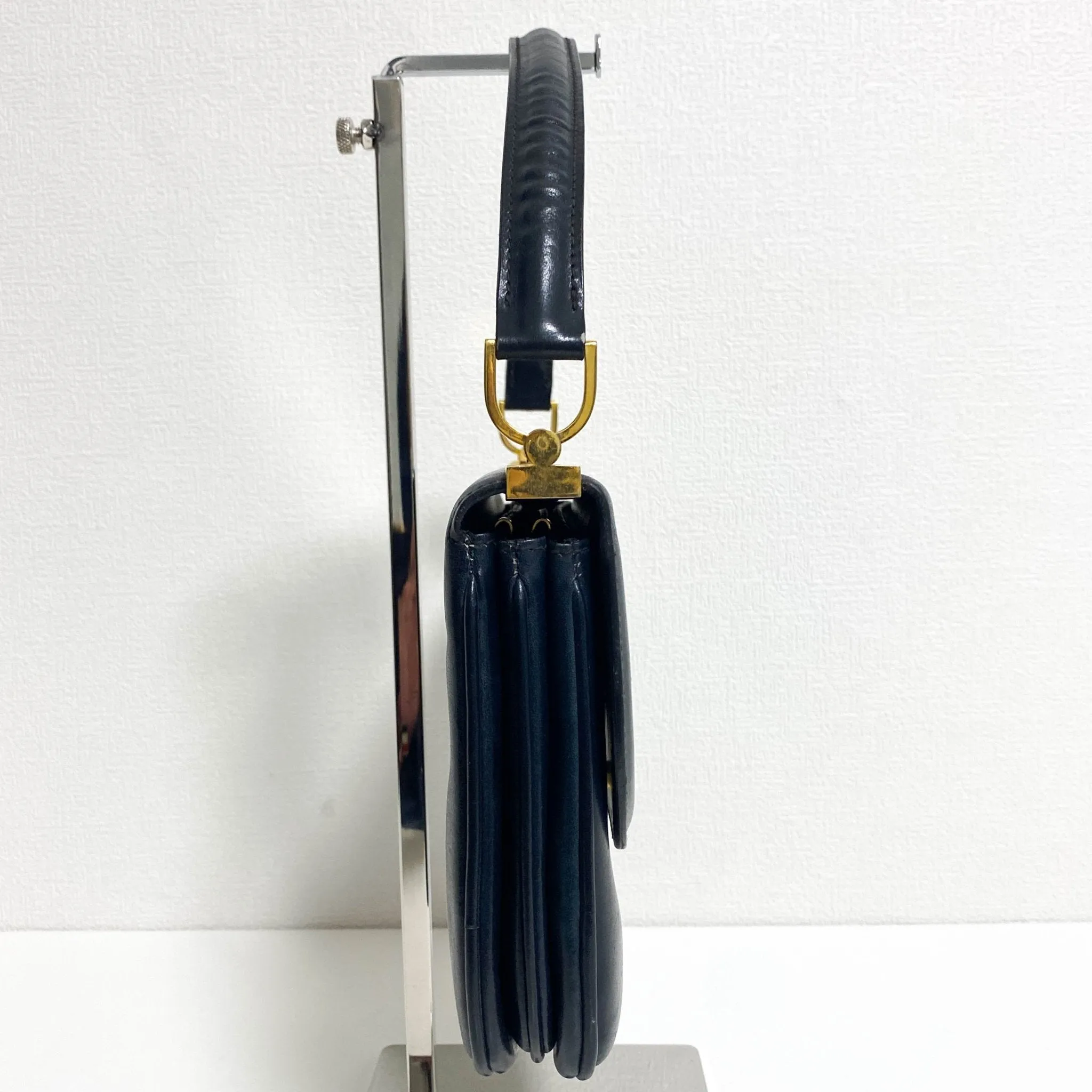 Horse Carriage Hardware Black Leather Crossbody Bag