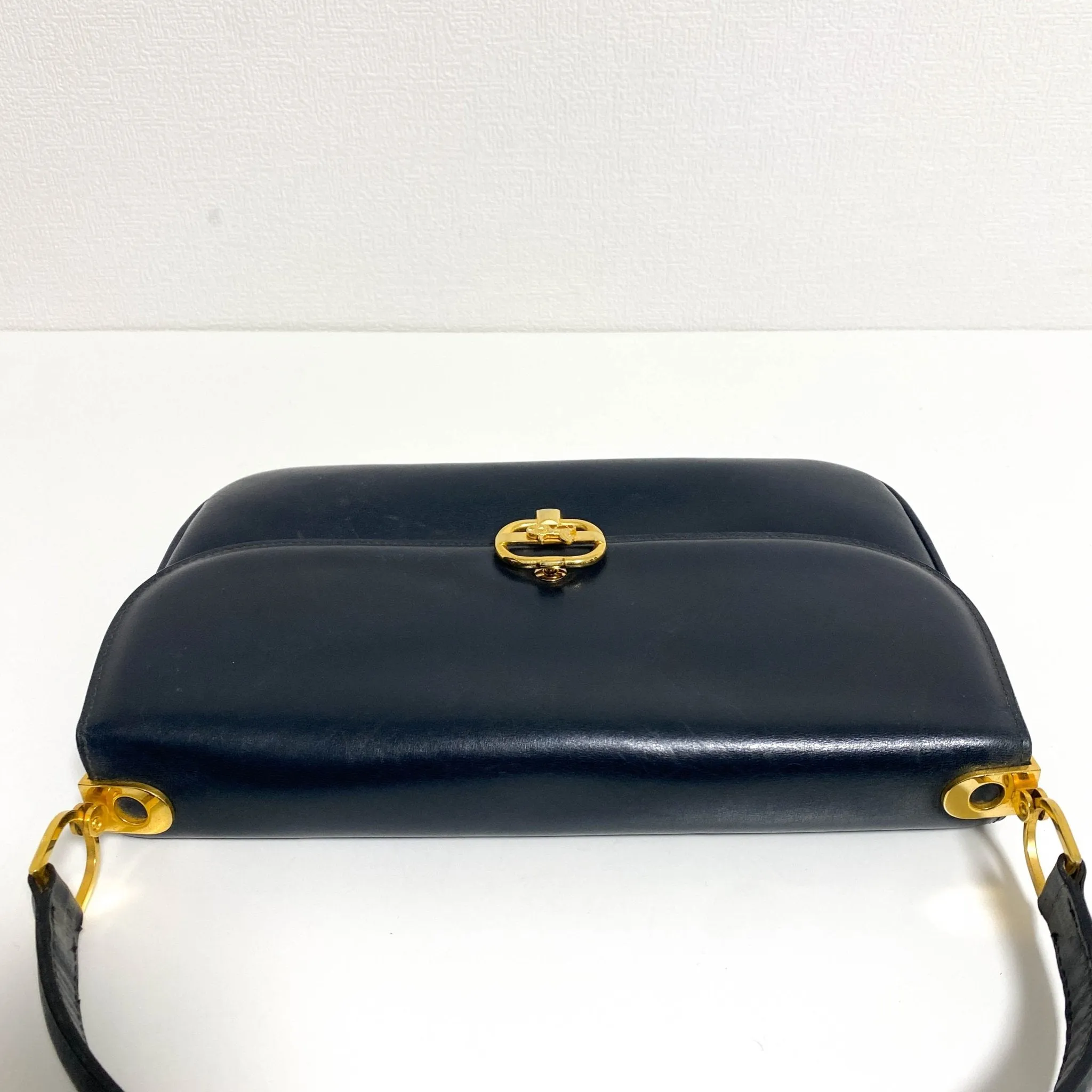 Horse Carriage Hardware Black Leather Crossbody Bag