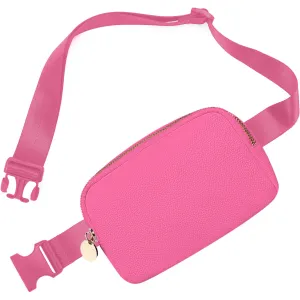 Hot Pink Leather Belt Bag Womens - Leather Fanny Pack Women - Crossbody Bag Waist Pack Bum Bag