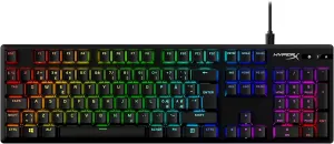 HyperX Alloy Origins PBT - Mechanical Gaming Keyboard, PBT Keycaps, RGB Lighting, Compact, Aluminum Body, Adjustable Feet, Customizable with HyperX NGENUITY, Onboard Memory - HyperX Linear Red Switch
