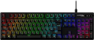 HyperX Alloy Origins PBT - Mechanical Gaming Keyboard, PBT Keycaps, RGB Lighting, Compact, Aluminum Body, Adjustable Feet, Customizable with HyperX NGENUITY, Onboard Memory - HyperX Linear Red Switch