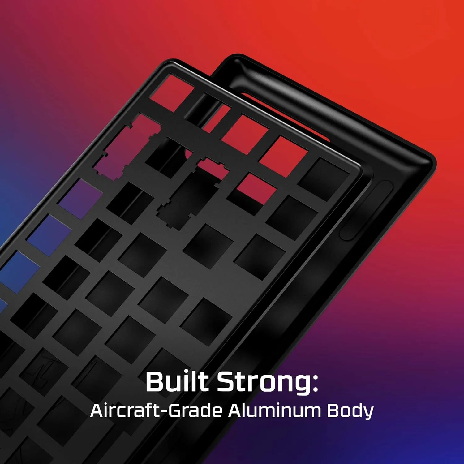 HyperX Alloy Origins PBT - Mechanical Gaming Keyboard, PBT Keycaps, RGB Lighting, Compact, Aluminum Body, Adjustable Feet, Customizable with HyperX NGENUITY, Onboard Memory - HyperX Linear Red Switch