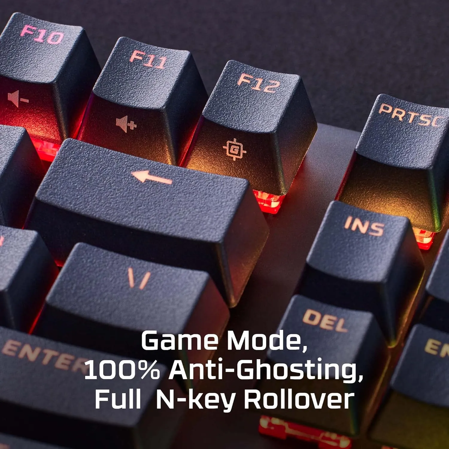 HyperX Alloy Origins PBT - Mechanical Gaming Keyboard, PBT Keycaps, RGB Lighting, Compact, Aluminum Body, Adjustable Feet, Customizable with HyperX NGENUITY, Onboard Memory - HyperX Linear Red Switch