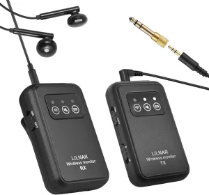 in-Ear Monitors 2.4G Wireless in Ear Monitor System Wireless IEM System with Receiver Automatic Pairing Professional in Ear Monitor for Computer Phone Sound Card Studio Band Rehearsal Live