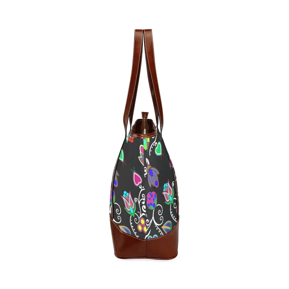 Indigenous Paisley - Black Tote Handbag