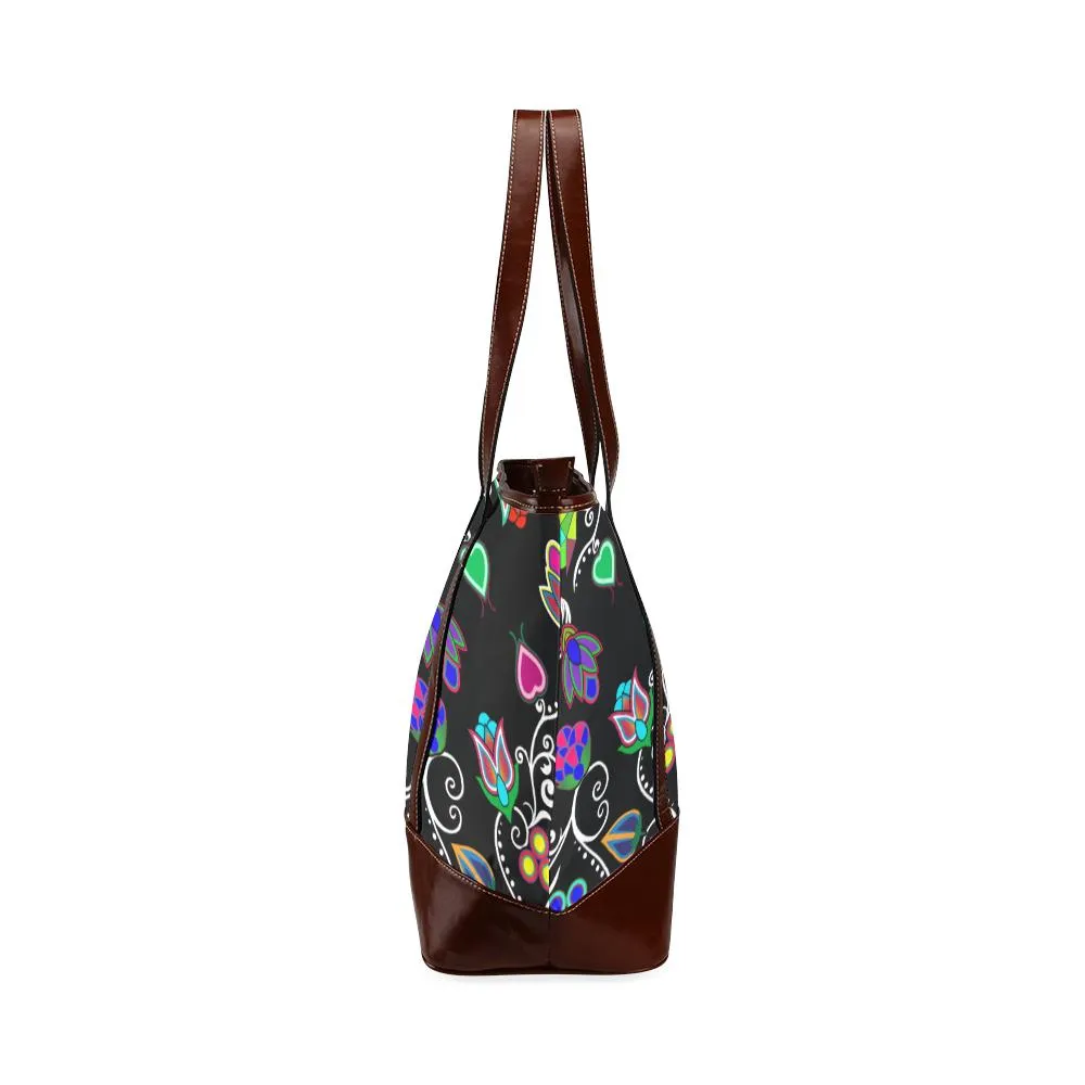 Indigenous Paisley - Black Tote Handbag
