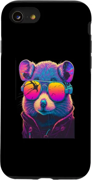 iPhone SE (2020) / 7 / 8 Colorful mouse wearing glasses graphic Case