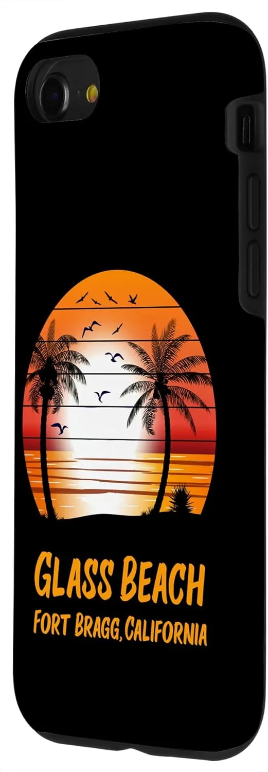 iPhone SE (2020) / 7 / 8 Glass Beach Fort Bragg California Vintage Sunset Retro Sun Case